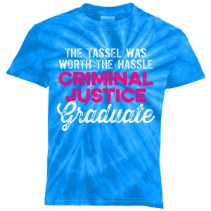 Criminal Justice Degree Graduate Tassel Graduation Great Gift Kids Tie-Dye T-Shirt