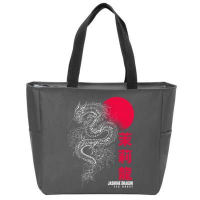 Cool Jasmine Dragon Tea House Zip Tote Bag
