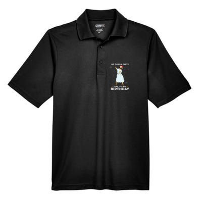 Christmas Jesus Dancing We Gonna Party Like ItS My Birthday Men's Origin Performance Pique Polo