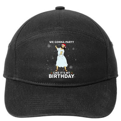 Christmas Jesus Dancing We Gonna Party Like ItS My Birthday 7-Panel Snapback Hat