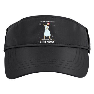 Christmas Jesus Dancing We Gonna Party Like ItS My Birthday Adult Drive Performance Visor