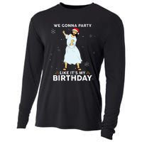 Christmas Jesus Dancing We Gonna Party Like ItS My Birthday Cooling Performance Long Sleeve Crew