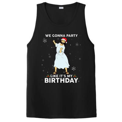 Christmas Jesus Dancing We Gonna Party Like ItS My Birthday PosiCharge Competitor Tank