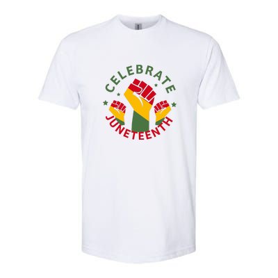 Celebrate Juneteenth Fist Afro America Gift Since 1865 Softstyle® CVC T-Shirt