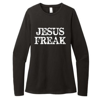 Christian Jesus Freak Distressed Religious Womens CVC Long Sleeve Shirt