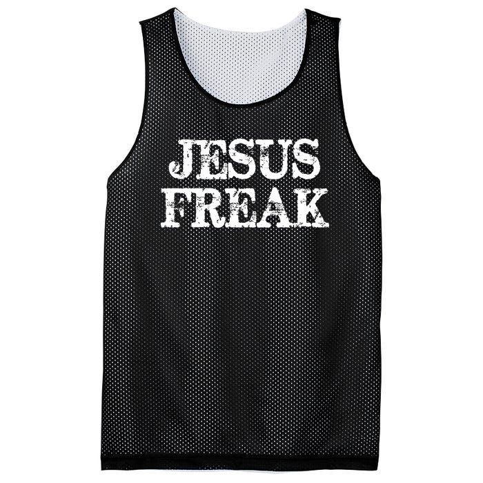 Christian Jesus Freak Distressed Religious Mesh Reversible Basketball Jersey Tank