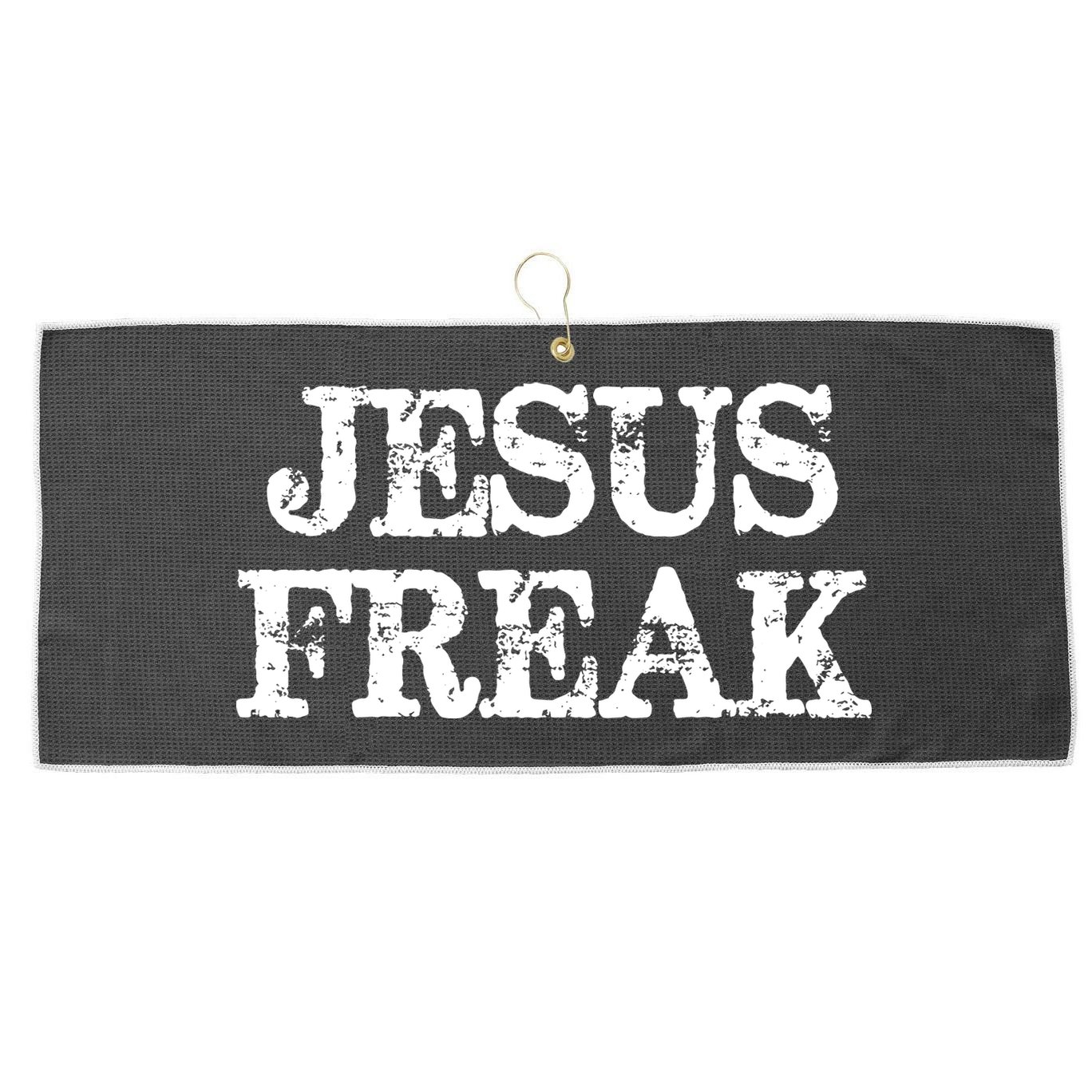 Christian Jesus Freak Distressed Religious Large Microfiber Waffle Golf Towel