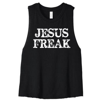 Christian Jesus Freak Distressed Religious Women's Racerback Cropped Tank