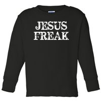 Christian Jesus Freak Distressed Religious Toddler Long Sleeve Shirt