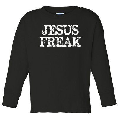 Christian Jesus Freak Distressed Religious Toddler Long Sleeve Shirt