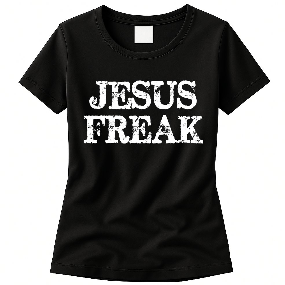 Christian Jesus Freak Distressed Religious Womens T-Shirt