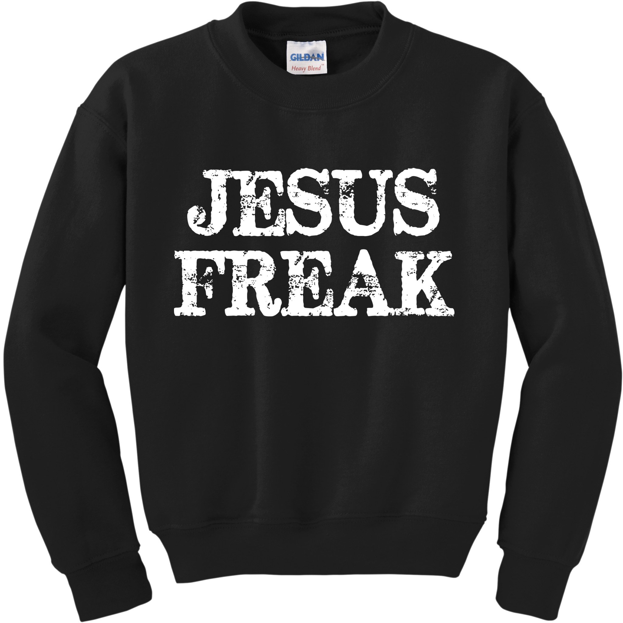Christian Jesus Freak Distressed Religious Kids Sweatshirt