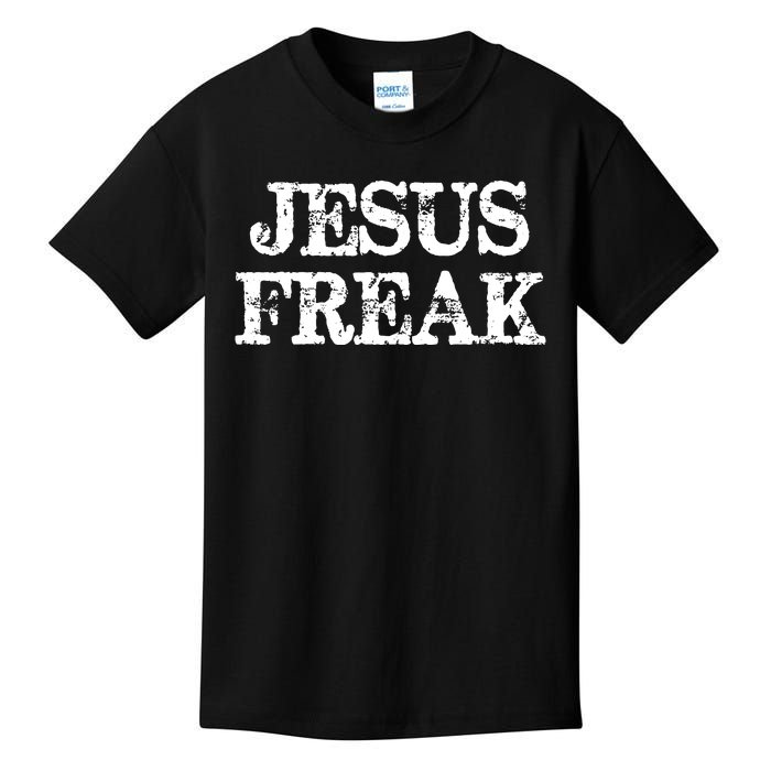 Christian Jesus Freak Distressed Religious Kids T-Shirt