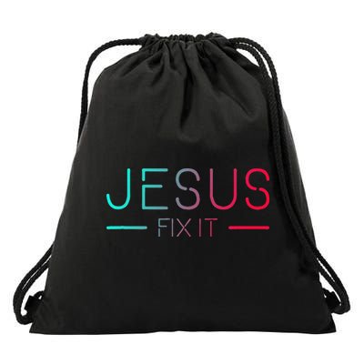 Christian Jesus Fix It Faith Filled Drawstring Bag