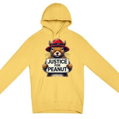 Cute Justice For Peanut The Squirrel Wanted Gift Premium Pullover Hoodie