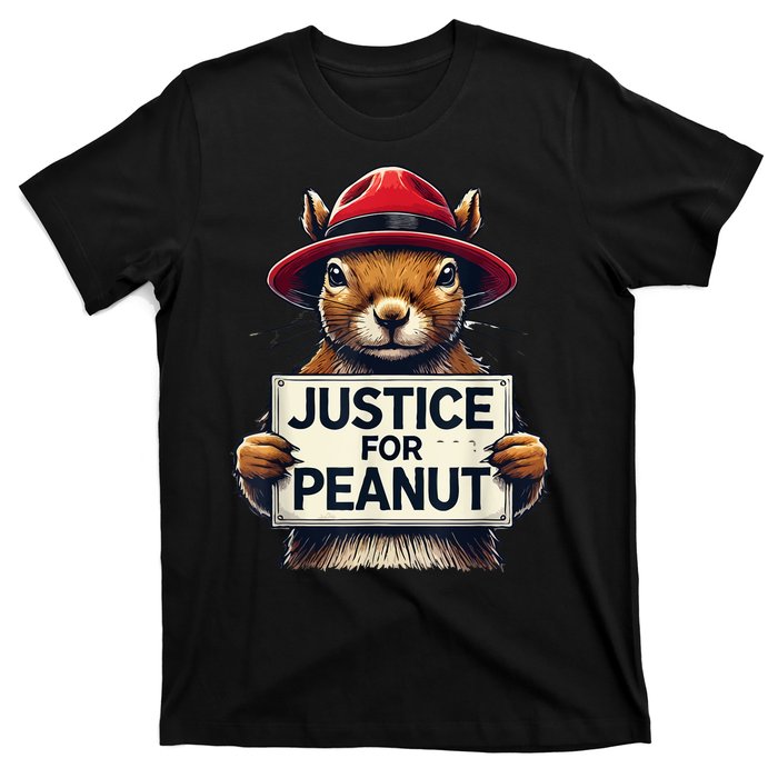 Cute Justice For Peanut The Squirrel Wanted Gift T-Shirt