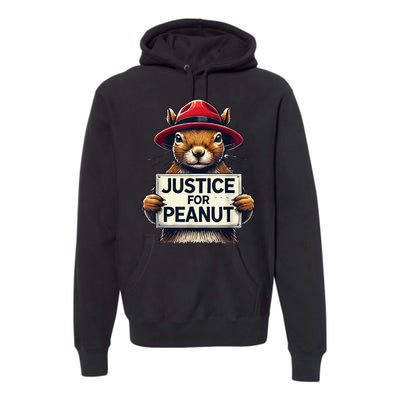 Cute Justice For Peanut The Squirrel Wanted Gift Premium Hoodie