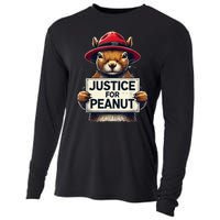 Cute Justice For Peanut The Squirrel Wanted Gift Cooling Performance Long Sleeve Crew