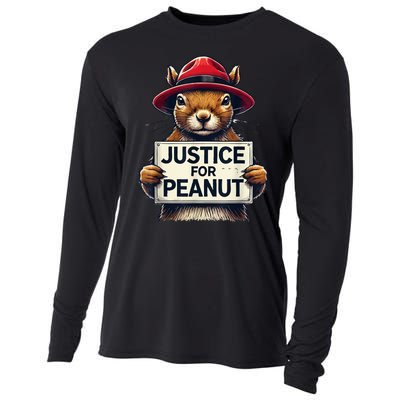 Cute Justice For Peanut The Squirrel Wanted Gift Cooling Performance Long Sleeve Crew