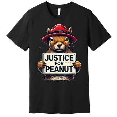 Cute Justice For Peanut The Squirrel Wanted Gift Premium T-Shirt