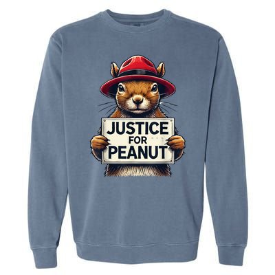 Cute Justice For Peanut The Squirrel Wanted Gift Garment-Dyed Sweatshirt