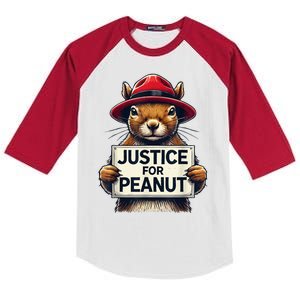 Cute Justice For Peanut The Squirrel Wanted Gift Kids Colorblock Raglan Jersey