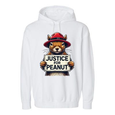 Cute Justice For Peanut The Squirrel Wanted Gift Garment-Dyed Fleece Hoodie