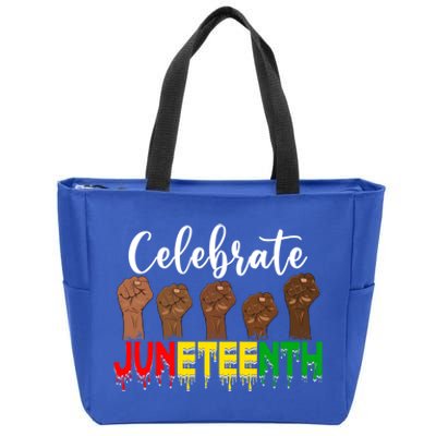 Celebrate Juneteenth Freedom Day Independence 1865 Cool Gift Zip Tote Bag