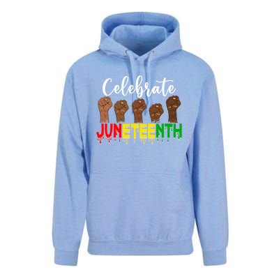 Celebrate Juneteenth Freedom Day Independence 1865 Cool Gift Unisex Surf Hoodie