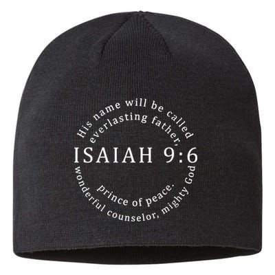 Christmas Jesus Father Prince Peace Counselor Isaiah 96 Sustainable Beanie