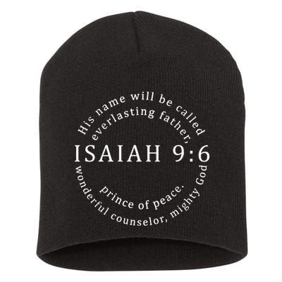 Christmas Jesus Father Prince Peace Counselor Isaiah 96 Short Acrylic Beanie