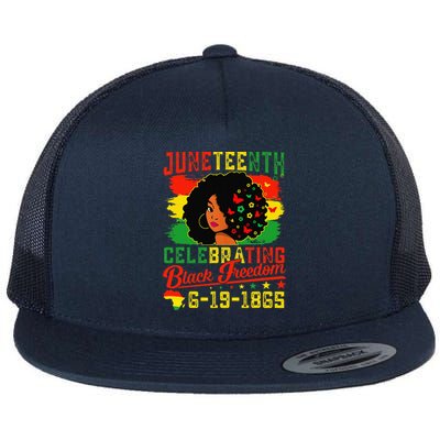 Celebrating Juneteenth Freedom 1865 Emancipation Black Women Flat Bill Trucker Hat