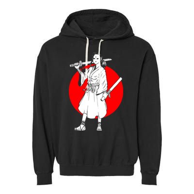 Cool Japanese Fighter And Japan Garment-Dyed Fleece Hoodie