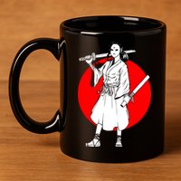 Cool Japanese Fighter And Japan 11oz C Handle Ceramic Mug