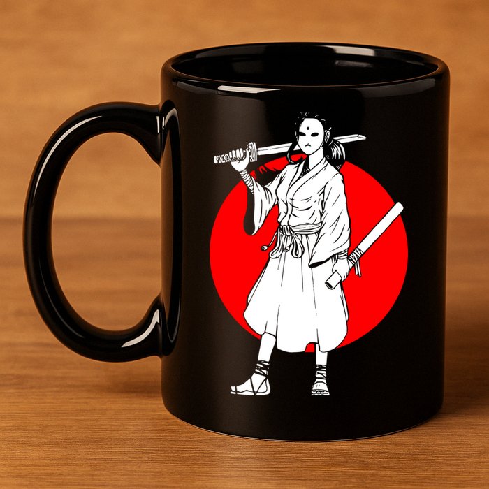Cool Japanese Fighter And Japan 11oz C Handle Ceramic Mug