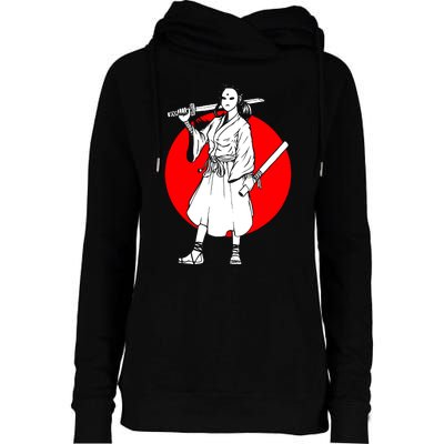 Cool Japanese Fighter And Japan Womens Funnel Neck Pullover Hood