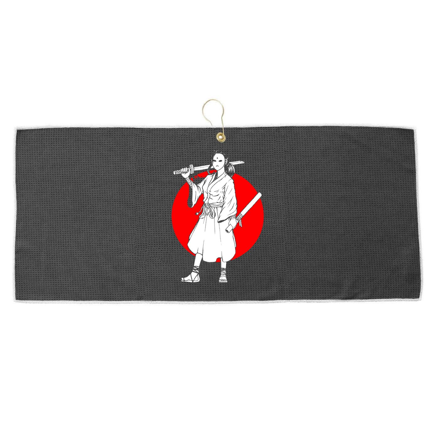 Cool Japanese Fighter And Japan Large Microfiber Waffle Golf Towel