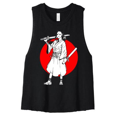 Cool Japanese Fighter And Japan Women's Racerback Cropped Tank