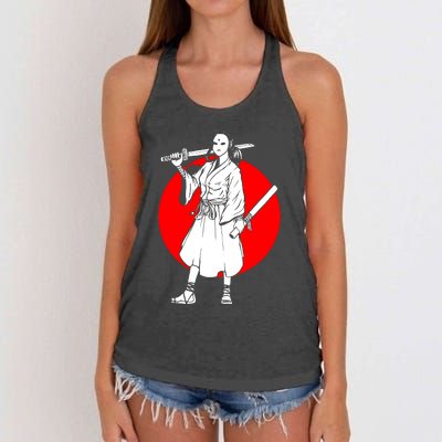 Cool Japanese Fighter And Japan Women's Knotted Racerback Tank