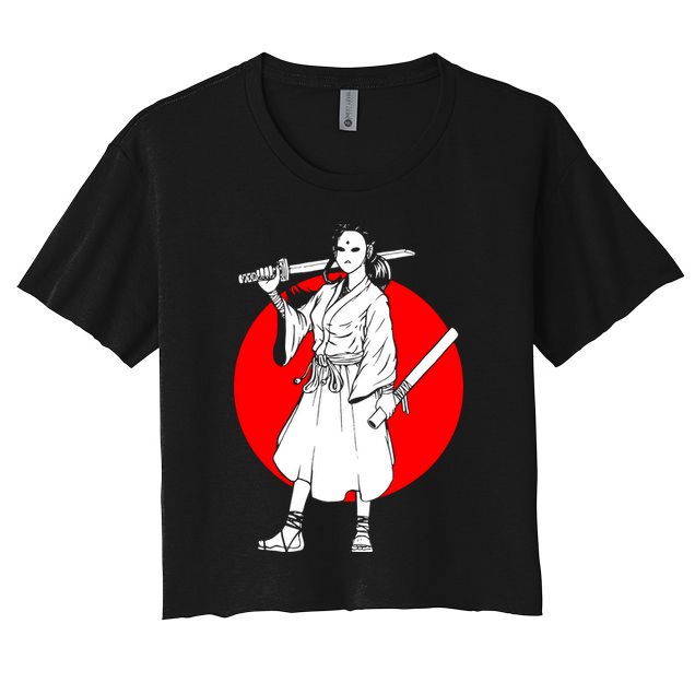 Cool Japanese Fighter And Japan Women's Crop Top Tee