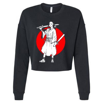 Cool Japanese Fighter And Japan Cropped Pullover Crew