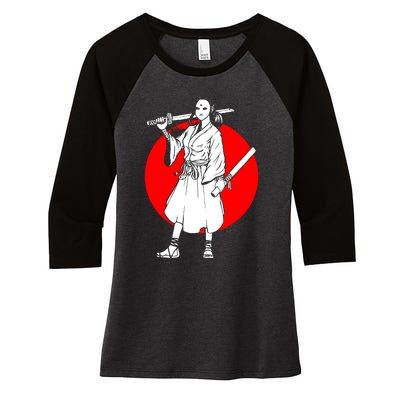 Cool Japanese Fighter And Japan Women's Tri-Blend 3/4-Sleeve Raglan Shirt