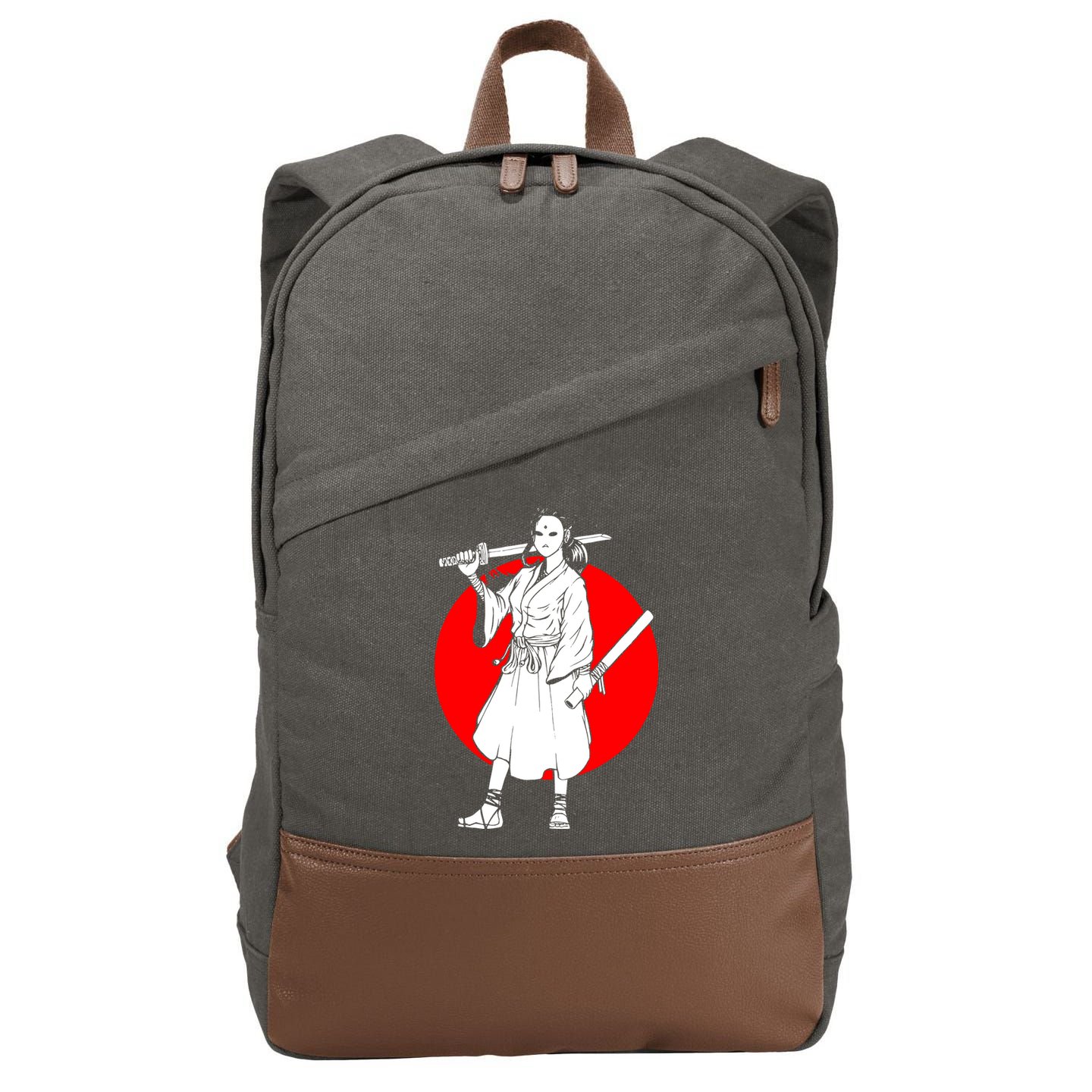 Cool Japanese Fighter And Japan Cotton Canvas Backpack