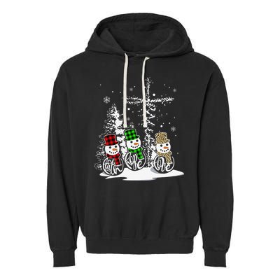 Christmas Jesus Faith Hope Love Snowman Christian Xmas Funny Garment-Dyed Fleece Hoodie