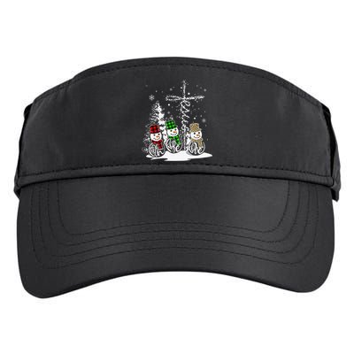 Christmas Jesus Faith Hope Love Snowman Christian Xmas Funny Adult Drive Performance Visor