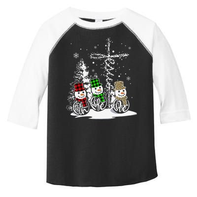 Christmas Jesus Faith Hope Love Snowman Christian Xmas Funny Toddler Fine Jersey T-Shirt
