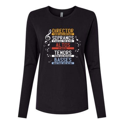 Choir Joke Funny Music Singing Tee Men Women Kids Womens Cotton Relaxed Long Sleeve T-Shirt