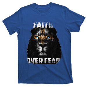 Christian Jesus Faith Over Fear Religious Lion Of Judah T-Shirt