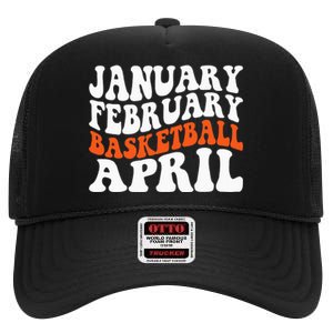 Creative January February Basketball April Basketball Gamer High Crown Mesh Back Trucker Hat