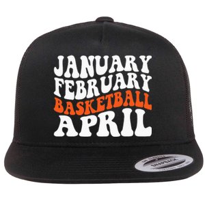 Creative January February Basketball April Basketball Gamer Flat Bill Trucker Hat